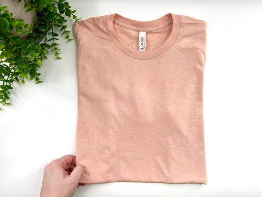 MEDIUM - Peach Tshirt - Bella Canvas
