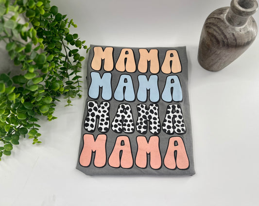 READY TO SHIP: SMALL - Mama Stacked Tee - Comfort Colors