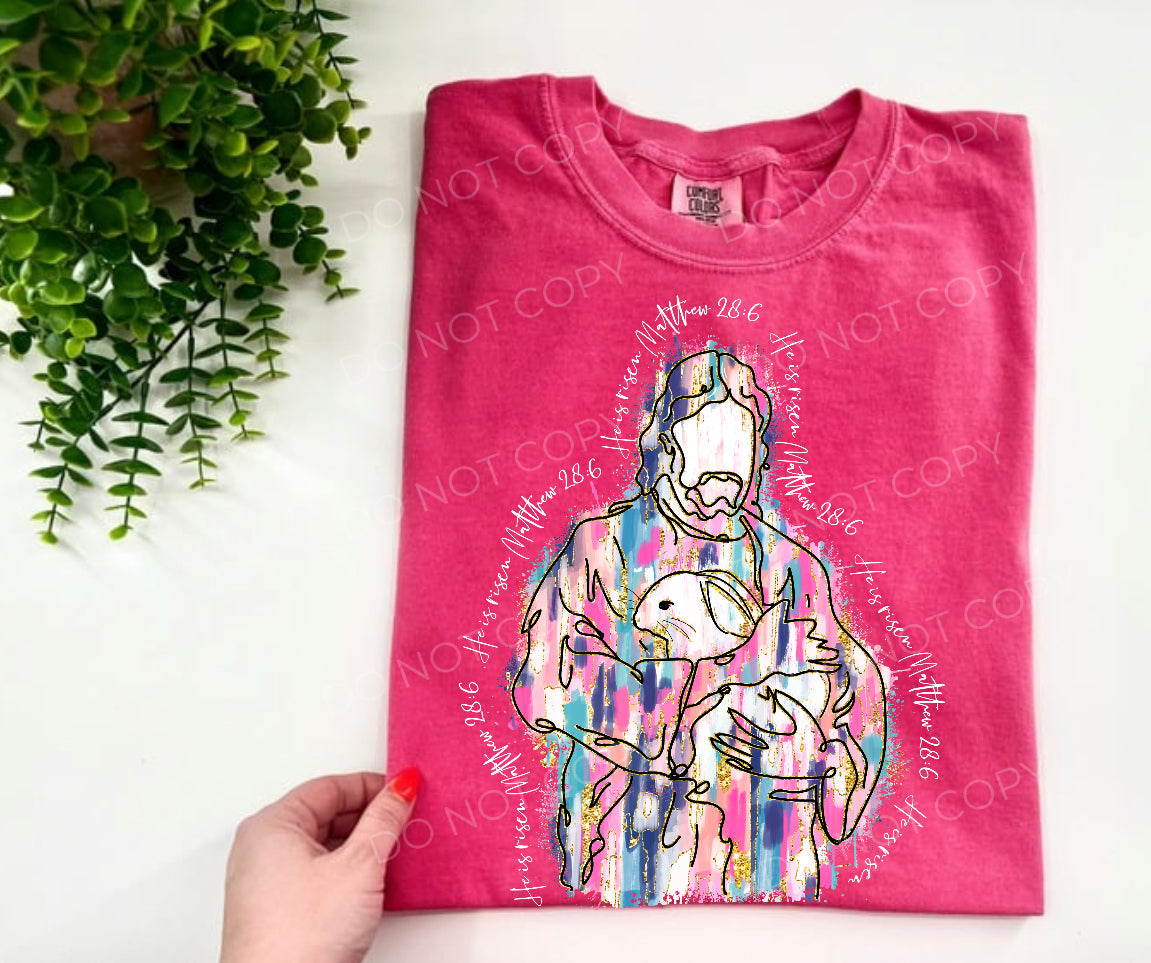 He Is Risen Watercolor Jesus - CUSTOM