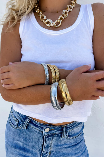 READY TO SHIP: Beck Stretchy Bangles- Gold