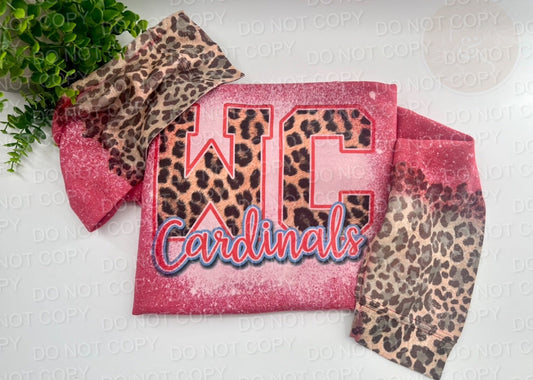 WC Cardinals - Bleached Sweatshirt With Printed Sleeve