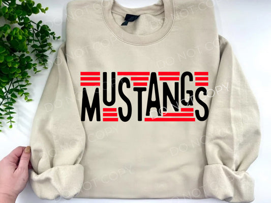 Mustangs Red And Black - Custom