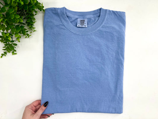 LARGE - Light Blue Jean Tshirt - Comfort Colors