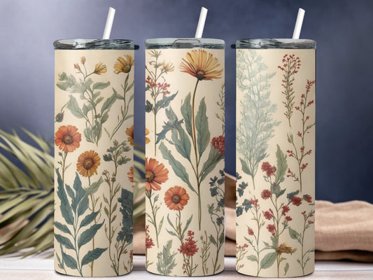 Vintage Wildflowers - 20 oz Tumbler