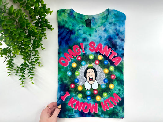 READY TO SHIP: Medium - OMG Santa Ice Dyed