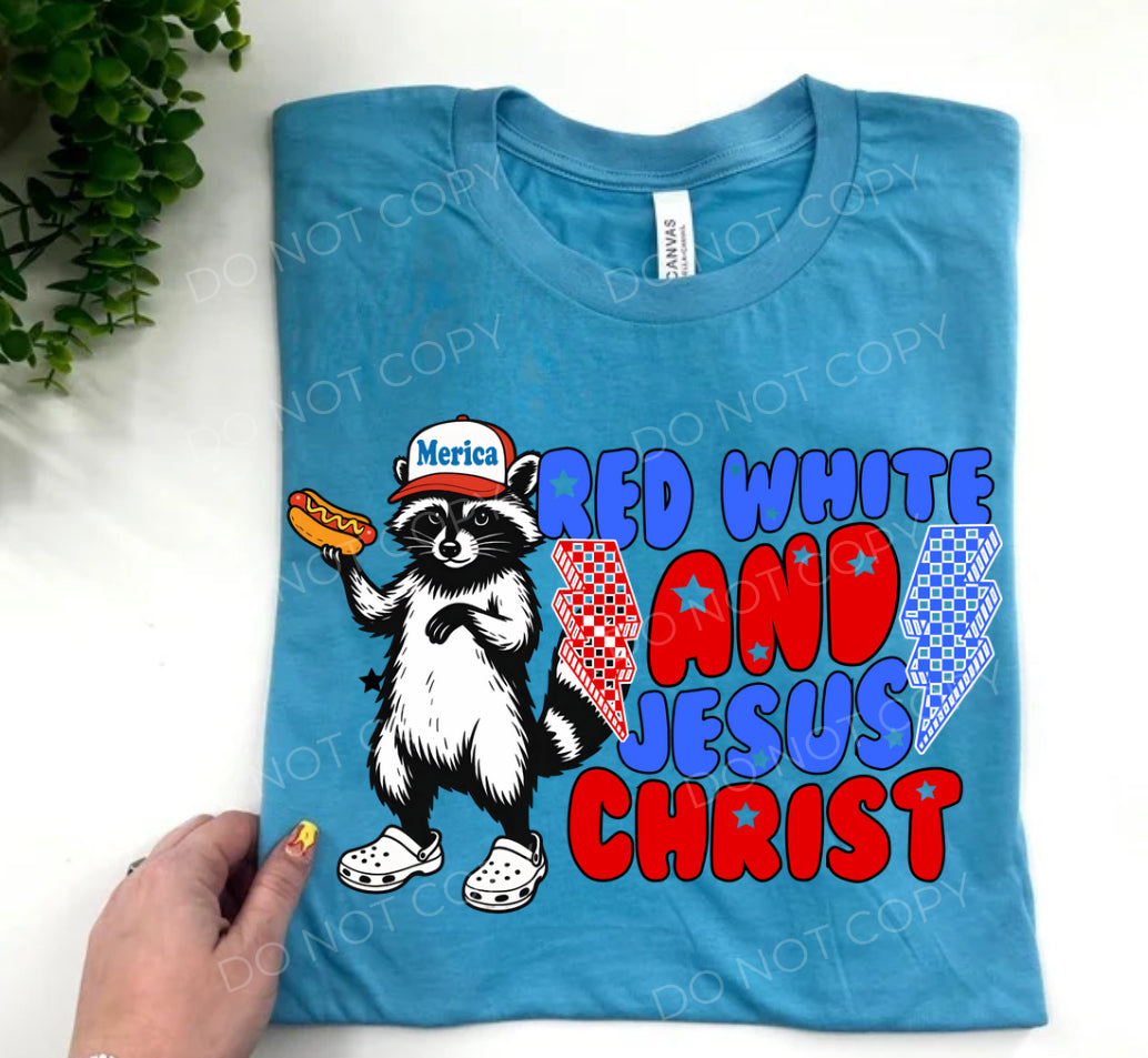 #227 - Red White And Jesus Christ - DIRECT TO FILM PRINT ONLY