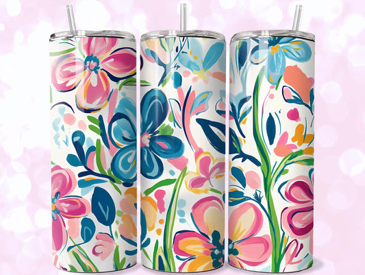 Watercolor Floral - 20 oz Tumbler