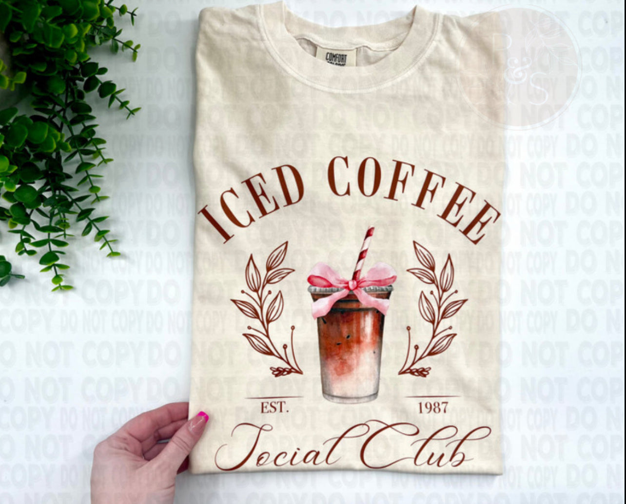 Iced Coffee - Comfort Colors Tshirt 🍸TAT WEEK OF 4/15🍸