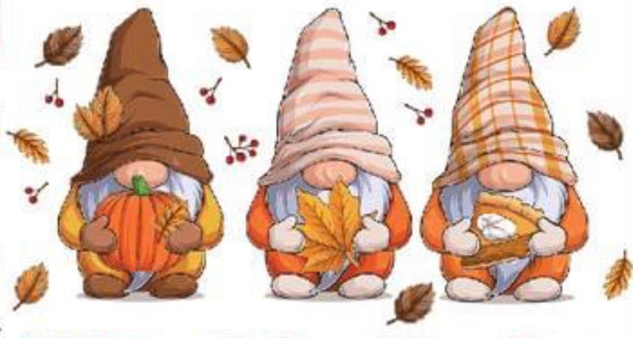 #184 -  Fall Gnomes - POCKET - DIRECT TO FILM PRINT ONLY