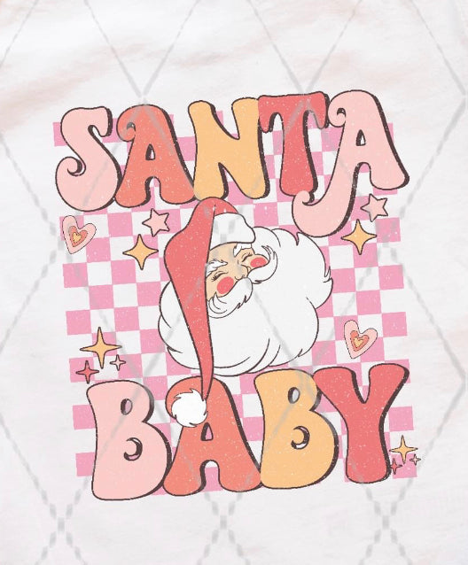 #178 -  Santa Baby - LARGE POCKET OR INFANT - DIRECT TO FILM PRINT ONLY