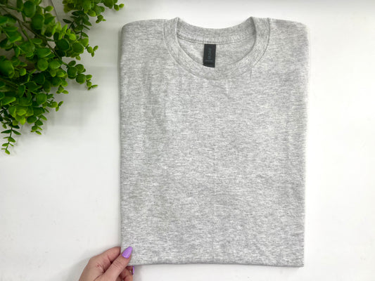 MEDIUM - Ash Tshirt - Gildan Dryblend 50/50