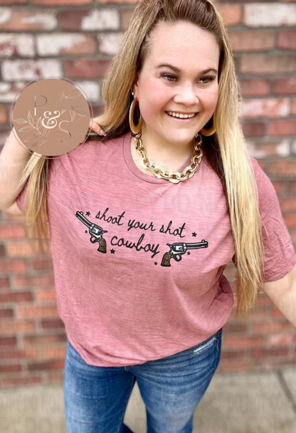 READY TO SHIP: XL - Shoot Your Shot - Bella Canvas Tshirt