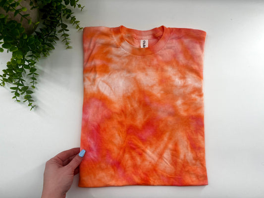 LARGE - Peach Dyed Tshirt - Tultex