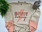 Howdy Honey Bolt - Sand Sweatshirt With Printed Sleeve