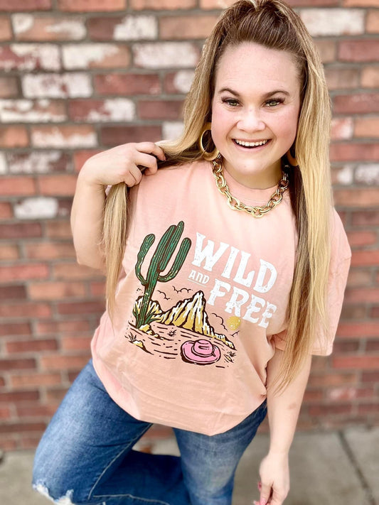 READY TO SHIP: XL - Wild And Free - Comfort Colors Tshirt