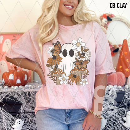 Fall Floral Ghost - DTF009466