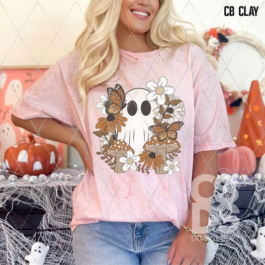 Fall Floral Ghost - DTF009466
