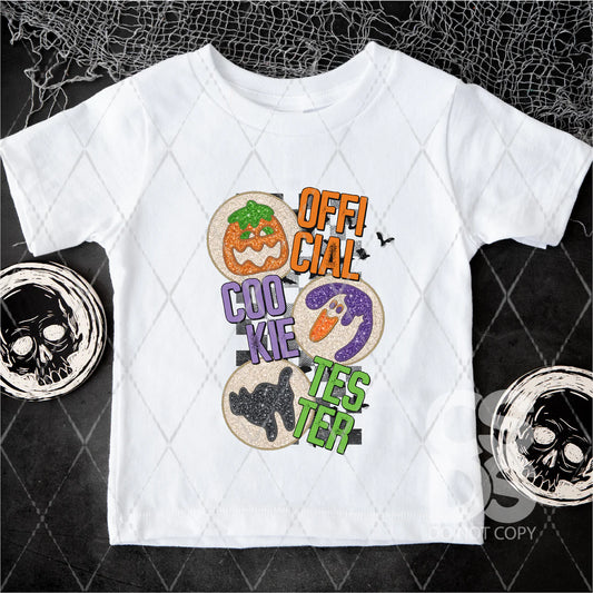 Official Cookie Taster Halloween Faux Embroidery/Glitter- YOUTH - DTF004537