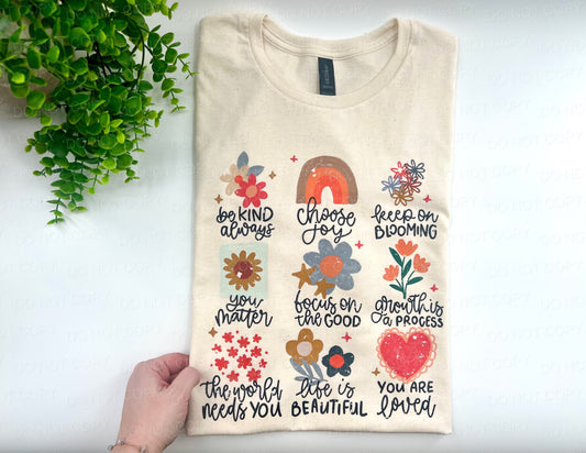 Positive Doodle Floral - Custom