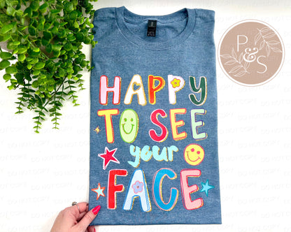 Happy To See Your Face Doodle - Custom