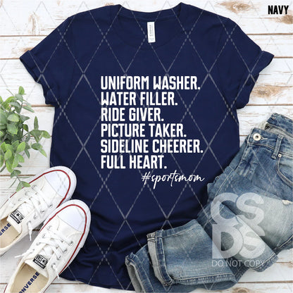 #SportsMom - White - Custom