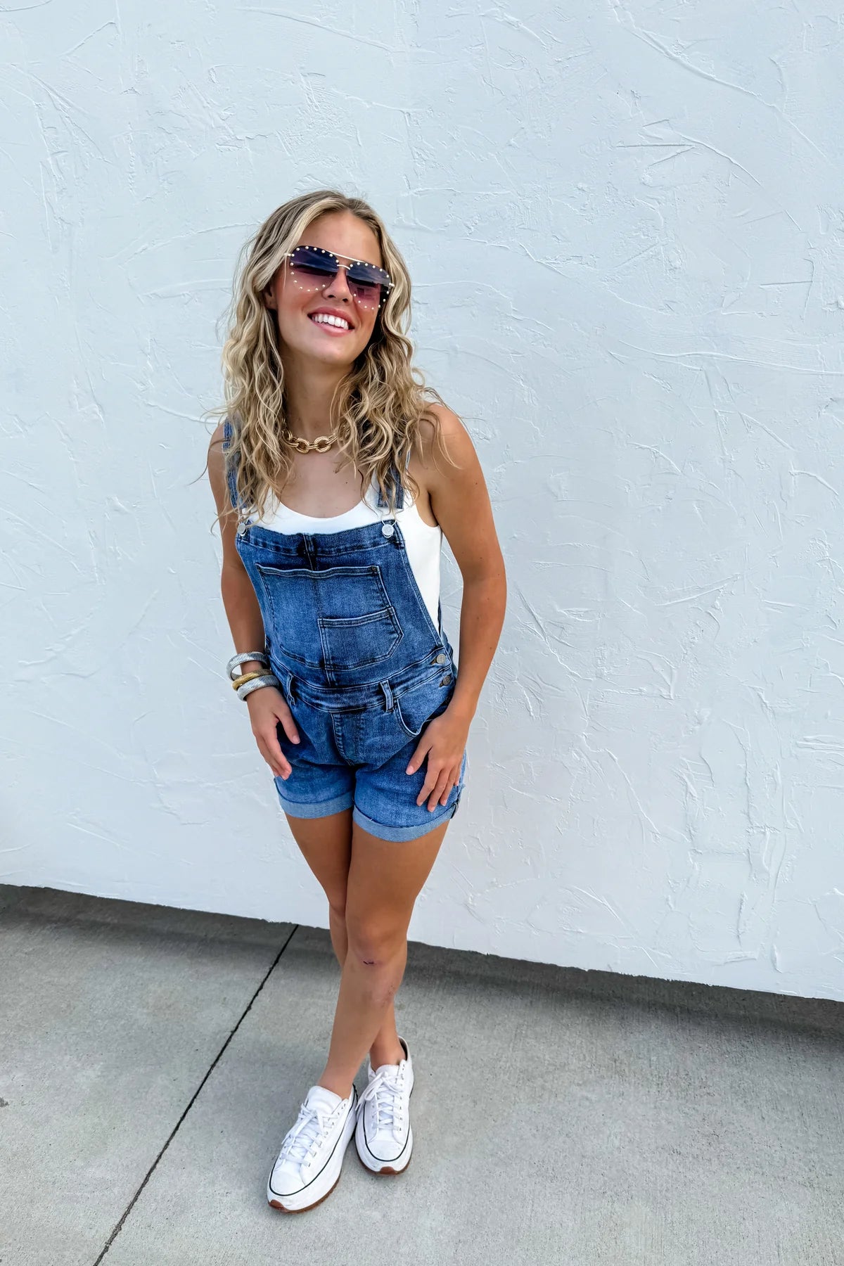 READY TO SHIP: L/XL - Kaci Short Overalls