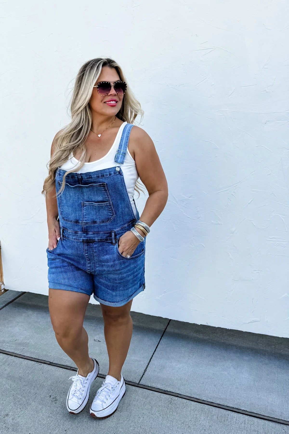 READY TO SHIP: L/XL - Kaci Short Overalls