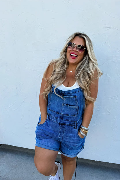 READY TO SHIP: L/XL - Kaci Short Overalls