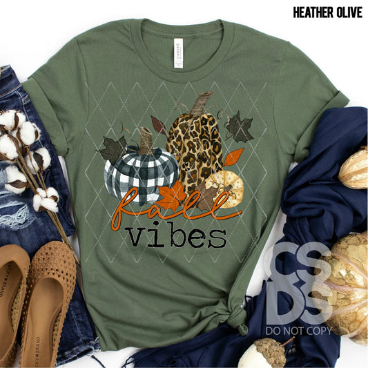 #96 - Fall Vibes Leopard & Plaid Pumpkins - DIRECT TO FILM PRINT ONLY