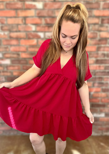 Kelsey’s Closet: Large - Red/Maroon Dress