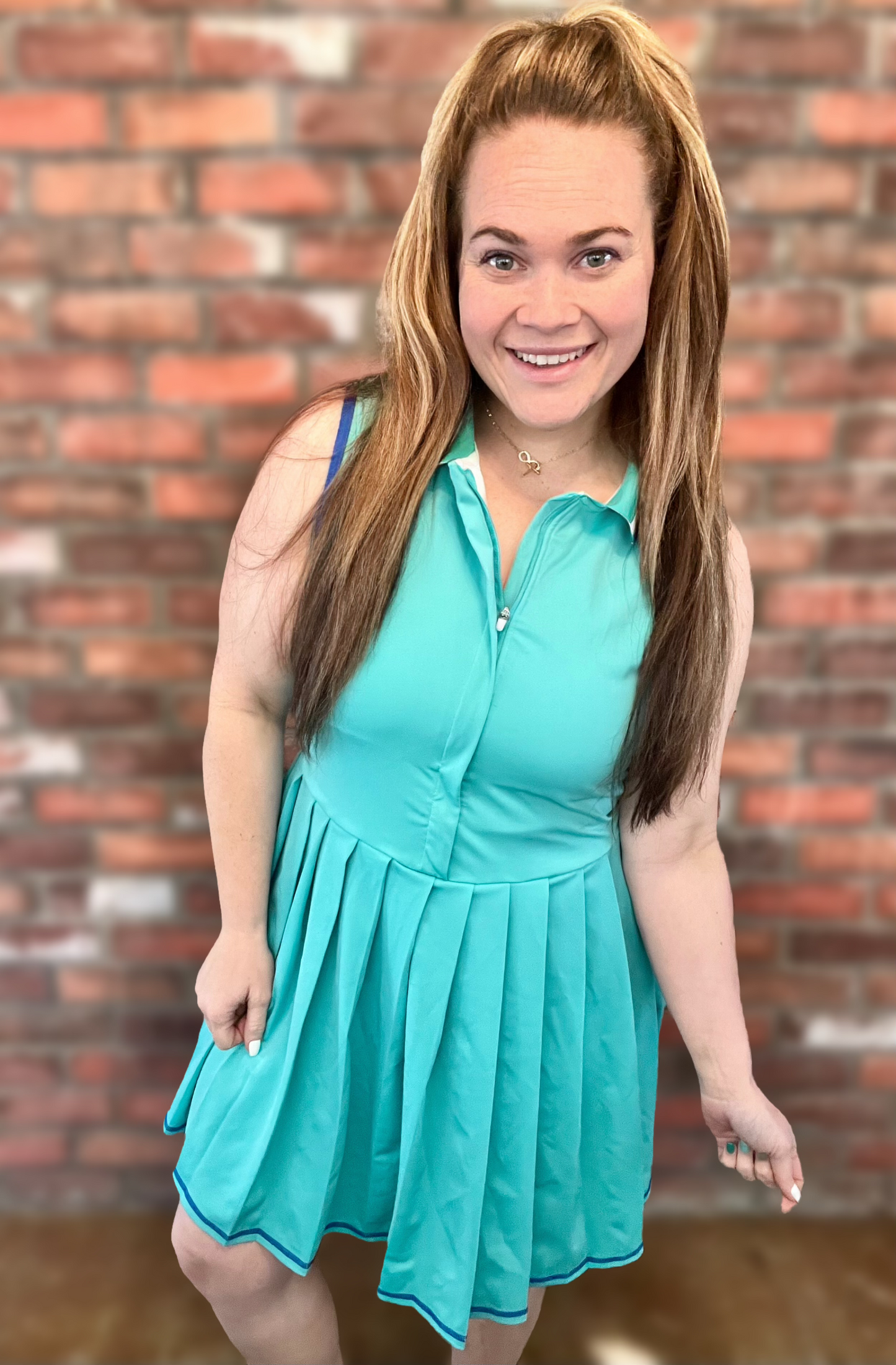 Kelsey’s Closet: XL - Aqua Activewear Dress with Shorts