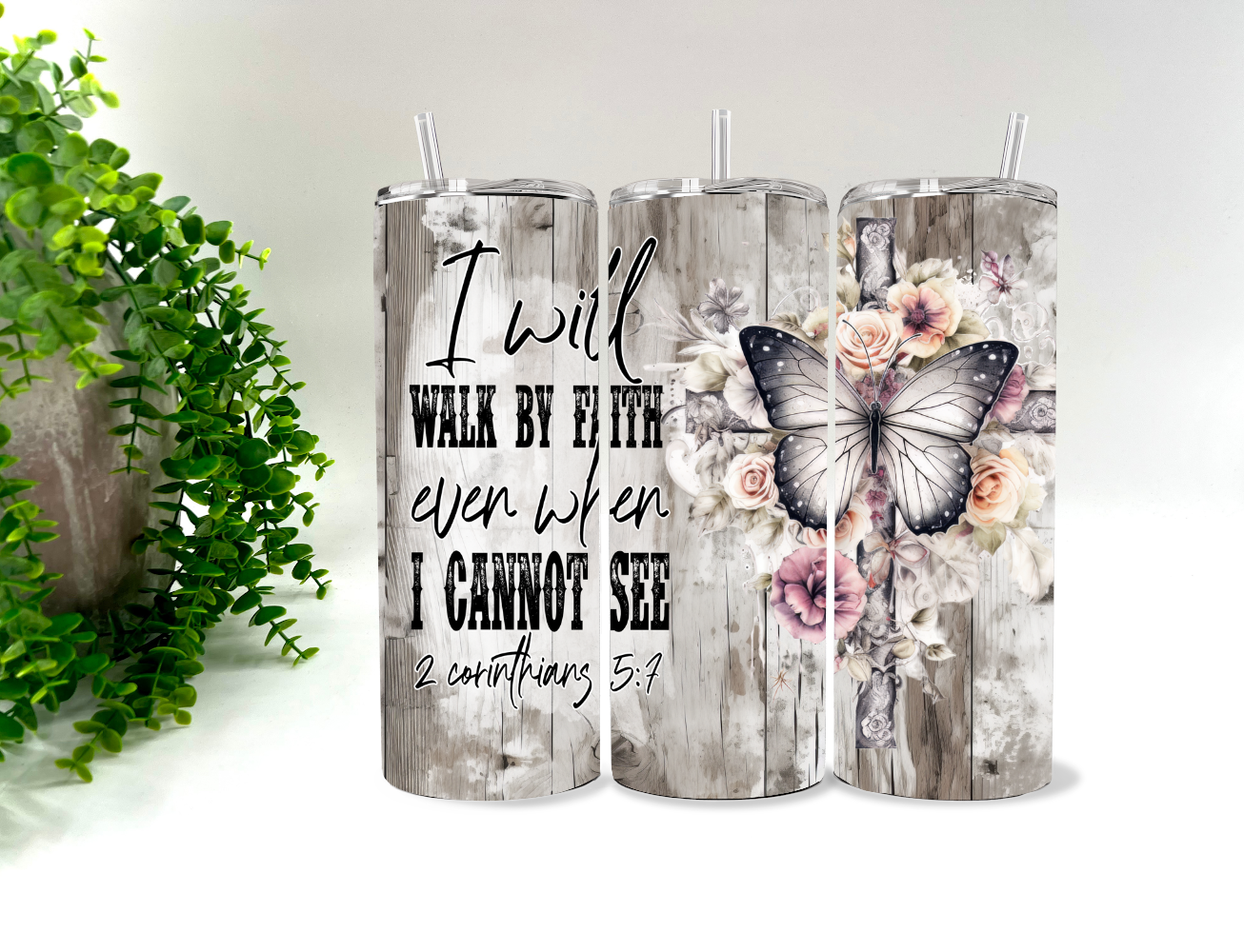 I Will Walk By Faith - 20 oz Tumbler