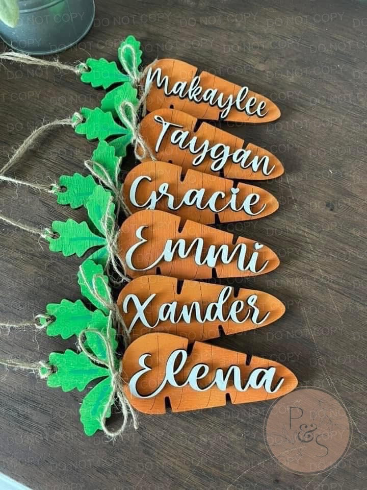 PREORDER: Carrot Name Tags