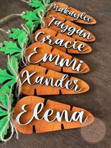 PREORDER: Carrot Name Tags