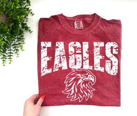 Eagles White Distressed - Custom