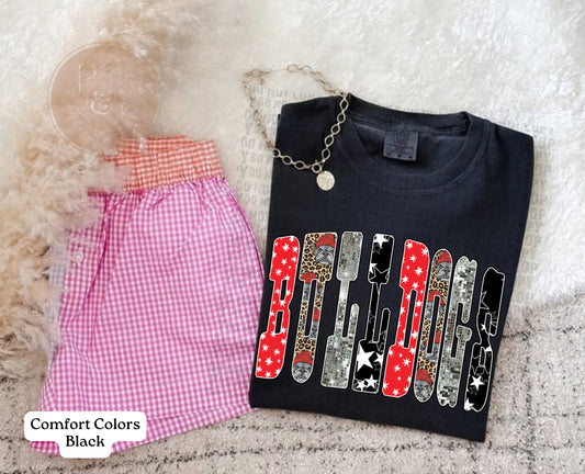 Bulldogs Red Black Leopard - Custom