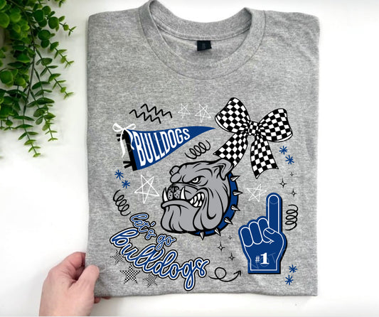 Let's Go Bulldogs Navy Collage - Custom