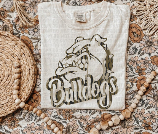Bulldogs Camo Mascot - Custom