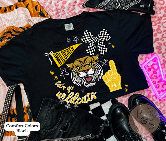 Let's Go Wildcats Gold Collage - Custom