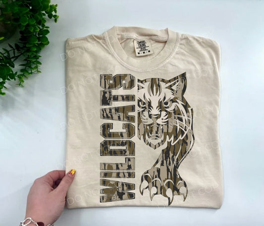 Wildcats Camo Mascot - Custom