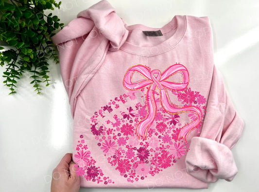 Pink Out Floral Football Coquette - Custom