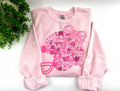 Pink Out Floral Football Helmet Coquette - Custom
