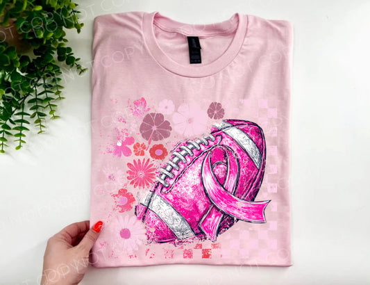 Pink Out Floral Football - Custom