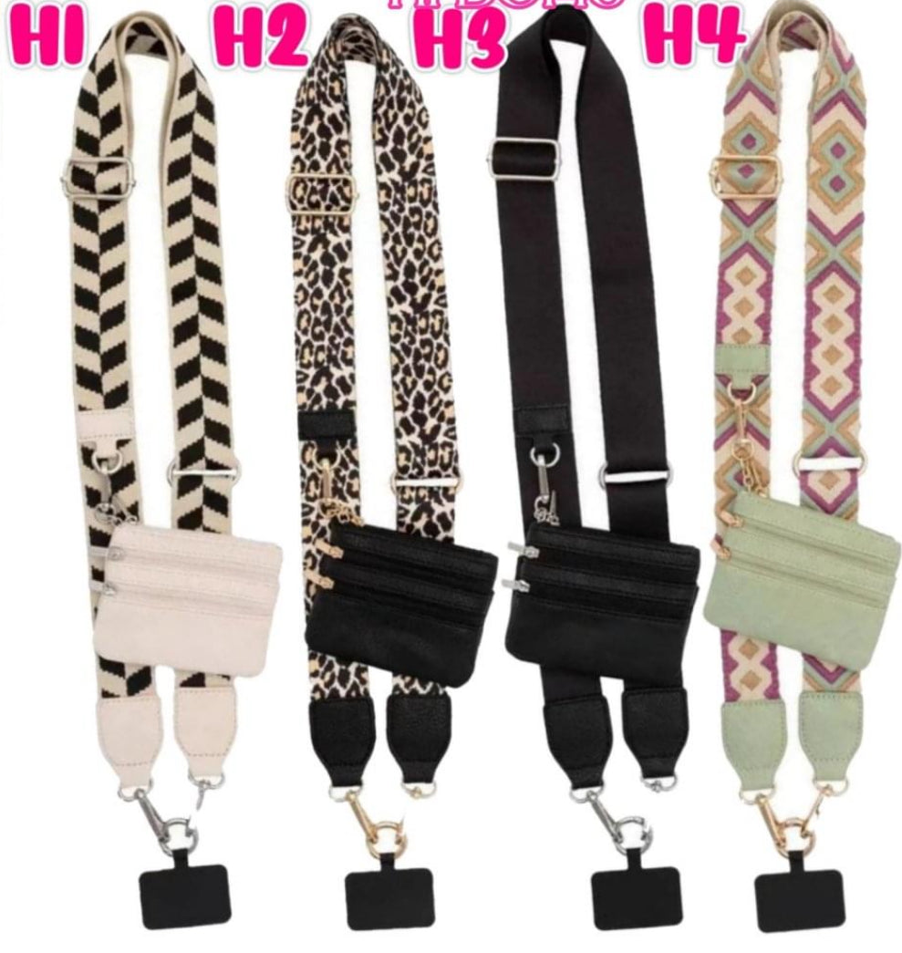 Phone Strap with Zippered Pouch