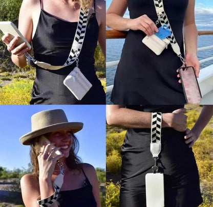 Phone Strap with Zippered Pouch
