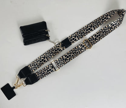 Phone Strap with Zippered Pouch