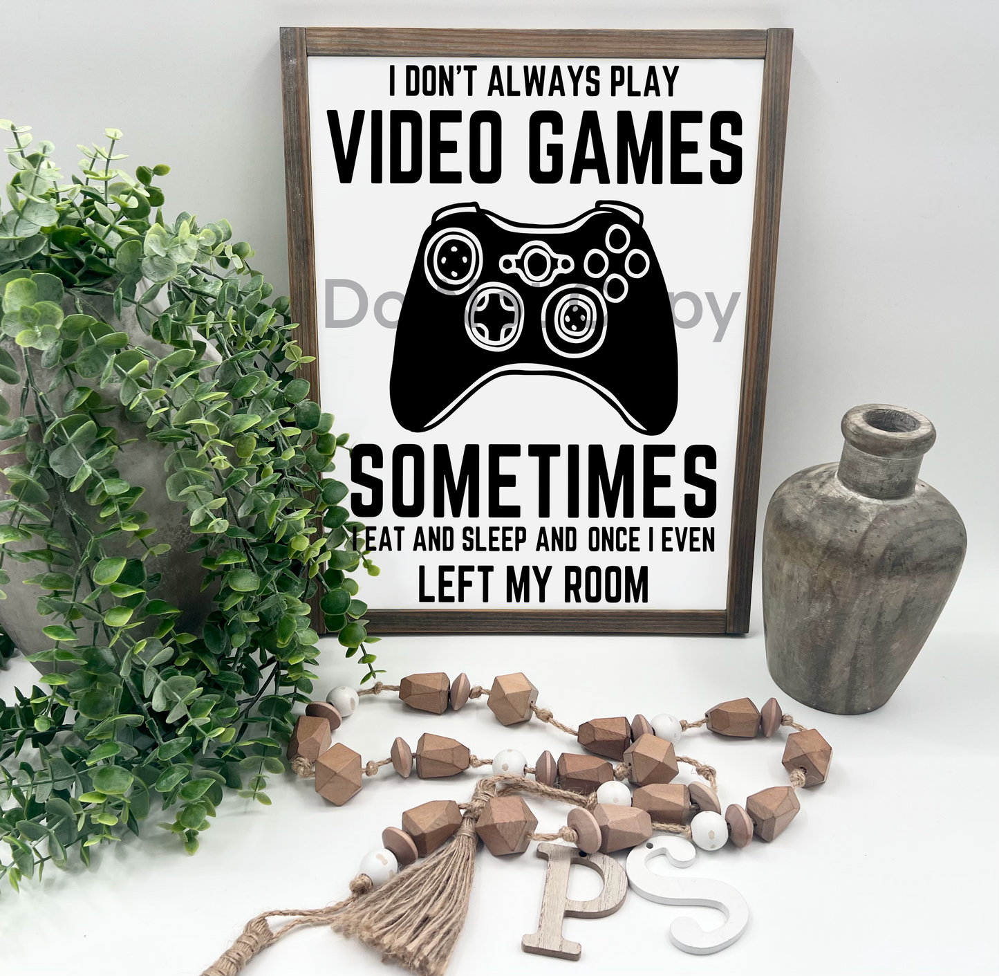Video Game - Wood Sign