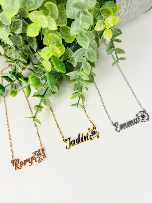 RERUN: Radiant Roots Name and Flower Necklace