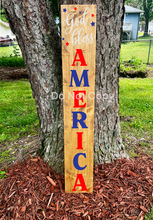 God Bless America - Front Porch Sign