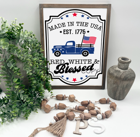 Made In The USA - Wood Sign